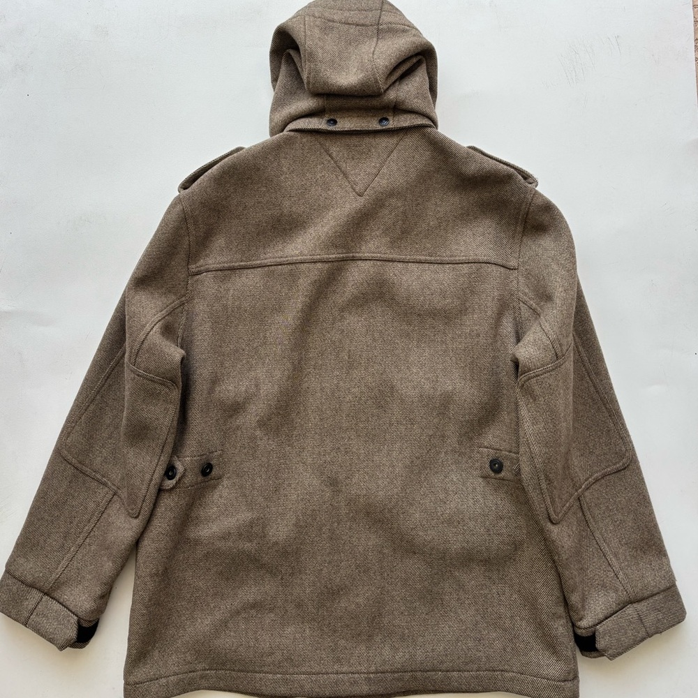 Tommy Hilfiger wool coat XL camel color detachable hood men’s field jacket - Picture 2 of 16